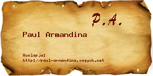 Paul Armandina névjegykártya